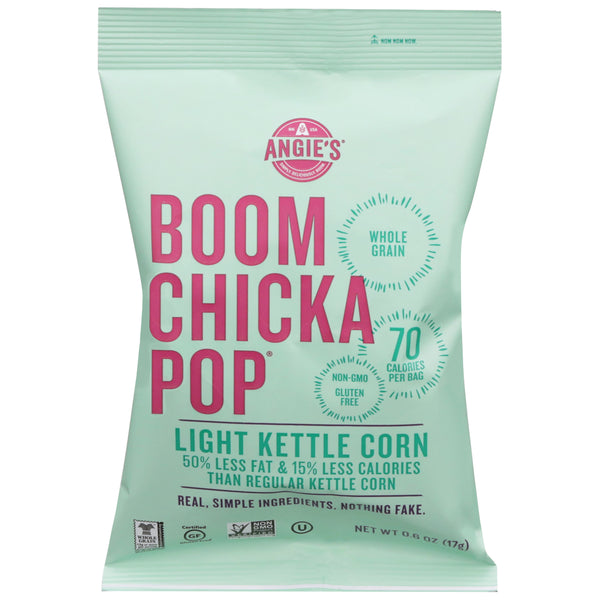 Angie's Boomchickapop Light Kettle Corn Popcorn 0.6 Ounce Size - 60 Per Case.