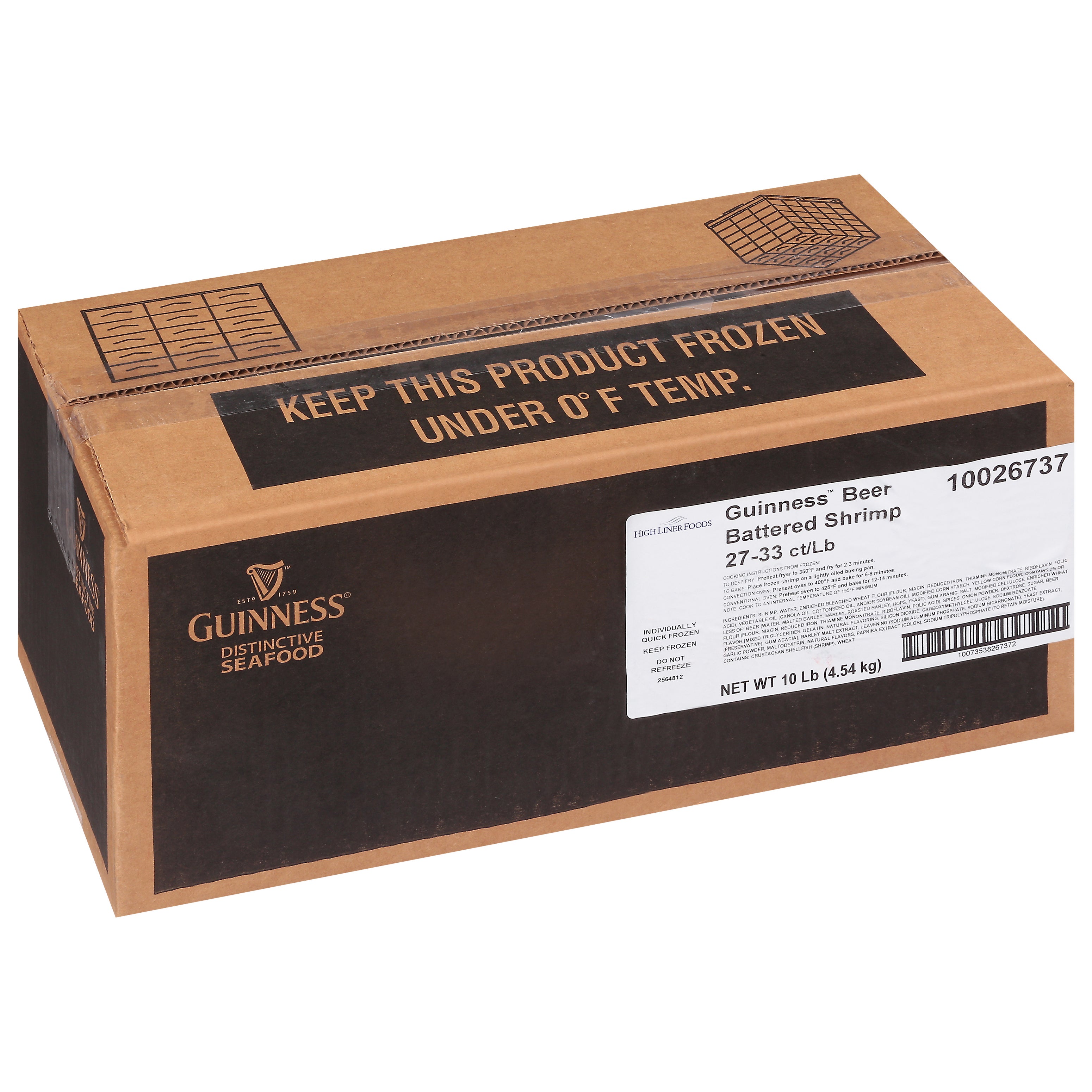 Guinness Beer Battered Shrimp 5 Pound Each - 2 Per Case.