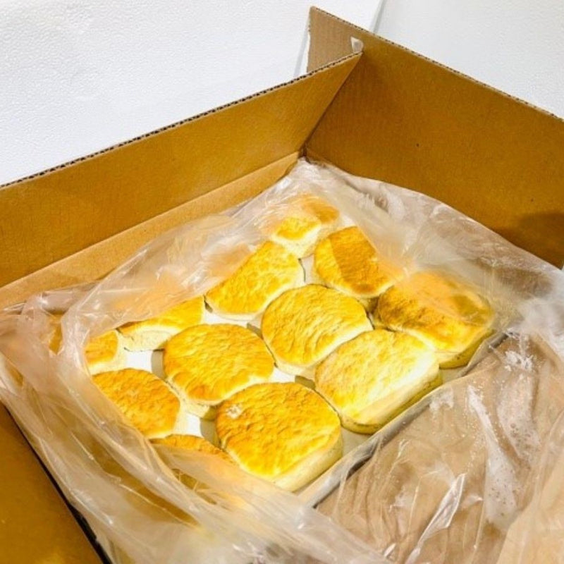 Bridgford Old South Buttermilk Biscuits Layer 60 Piece - 1 Per Case.