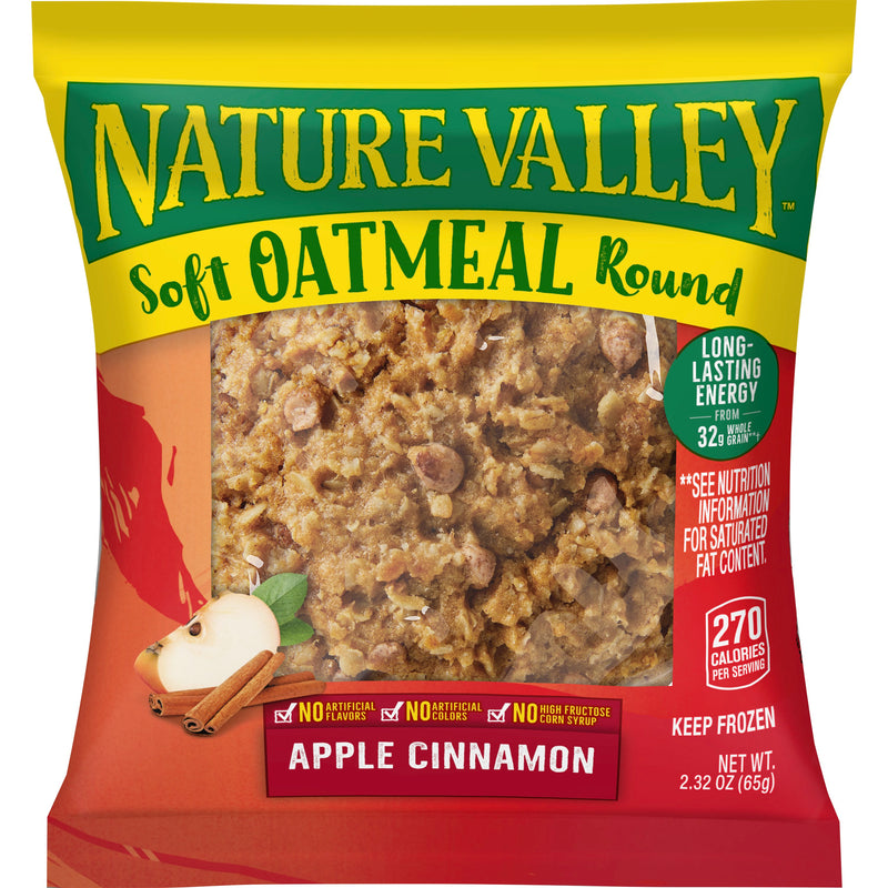 Nature Valley™ Oatmeal Round Apple Cinnamon 2.32 Ounce Size - 72 Per Case.