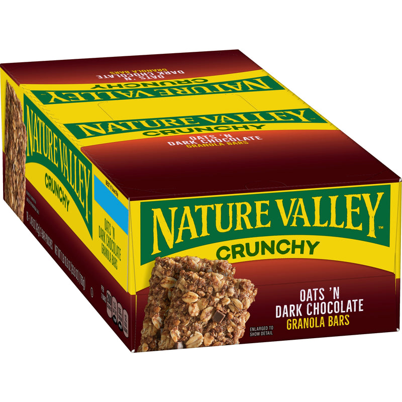 Nature Valley™ Crunchy Granola Bars Oats 'n Dark Chocolate (Double Bar) 26.8 Ounce Size - 6 Per Case.