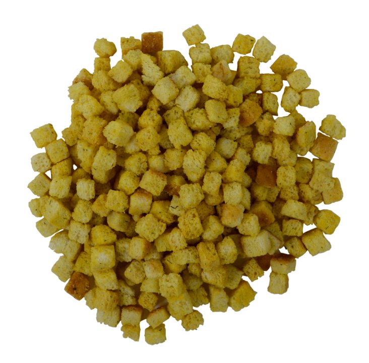 Fresh Gourmet Seasoned Crouton Cube Trans Fat Free 10 Pound Each - 1 Per Case.