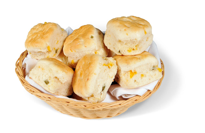 Bridgford Cheesy Jalapeno Biscuits Sliced Layer 100 Piece - 1 Per Case.