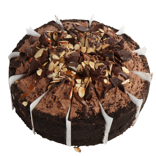 Lawler's Inch Chocolate Eruption Cake Colossal Cut 103 Ounce Size - 2 Per Case.