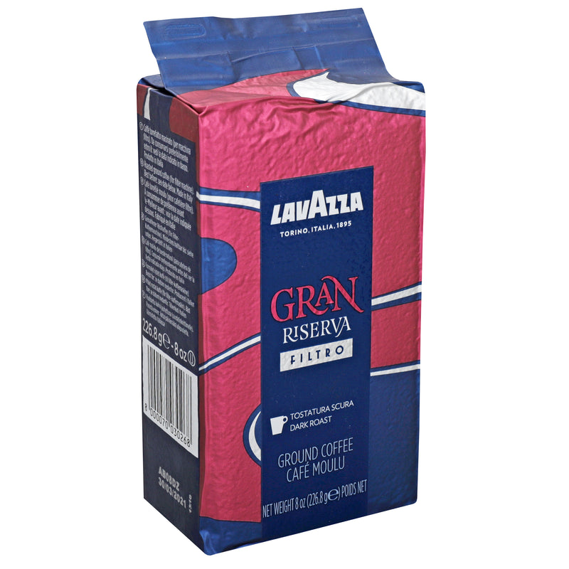 Lavazza Coffee Ground Riserva Filter Dark 8.007 Ounce Size - 20 Per Case.