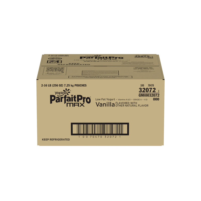 Yoplait Parfaitpro® Max Yogurt Bulk Low Fat Vanilla 16 Pound Each - 2 Per Case.