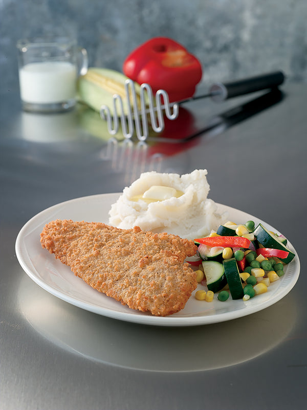 Flounder Fillet Breaded Country Fry Boneless Skinless Raw IQF 10 Pound Each - 1 Per Case.