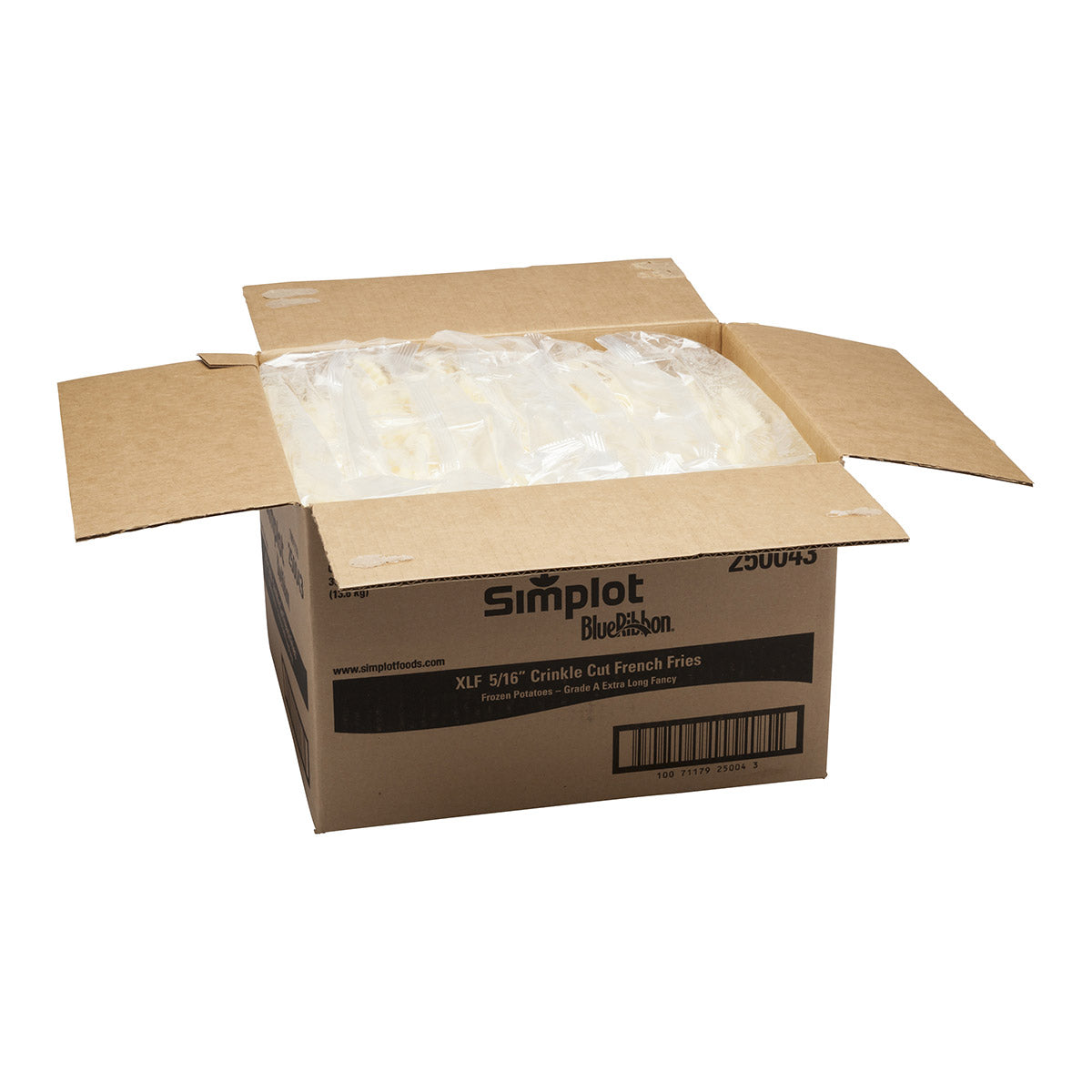 Simplot Blue Ribbon 6 Inch Crinkle Cut Frieslb 5 Pound Each - 6 Per Ca