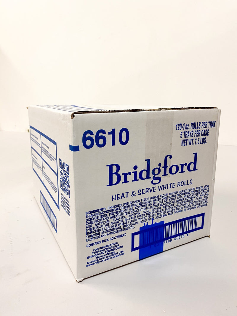 Bridgford Heat And Serve White Rolls 120 Piece - 1 Per Case.