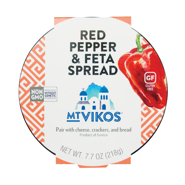 Mt Vikos Red Pepper and Feta Spread - Case of 6 - 7.7 Ounce