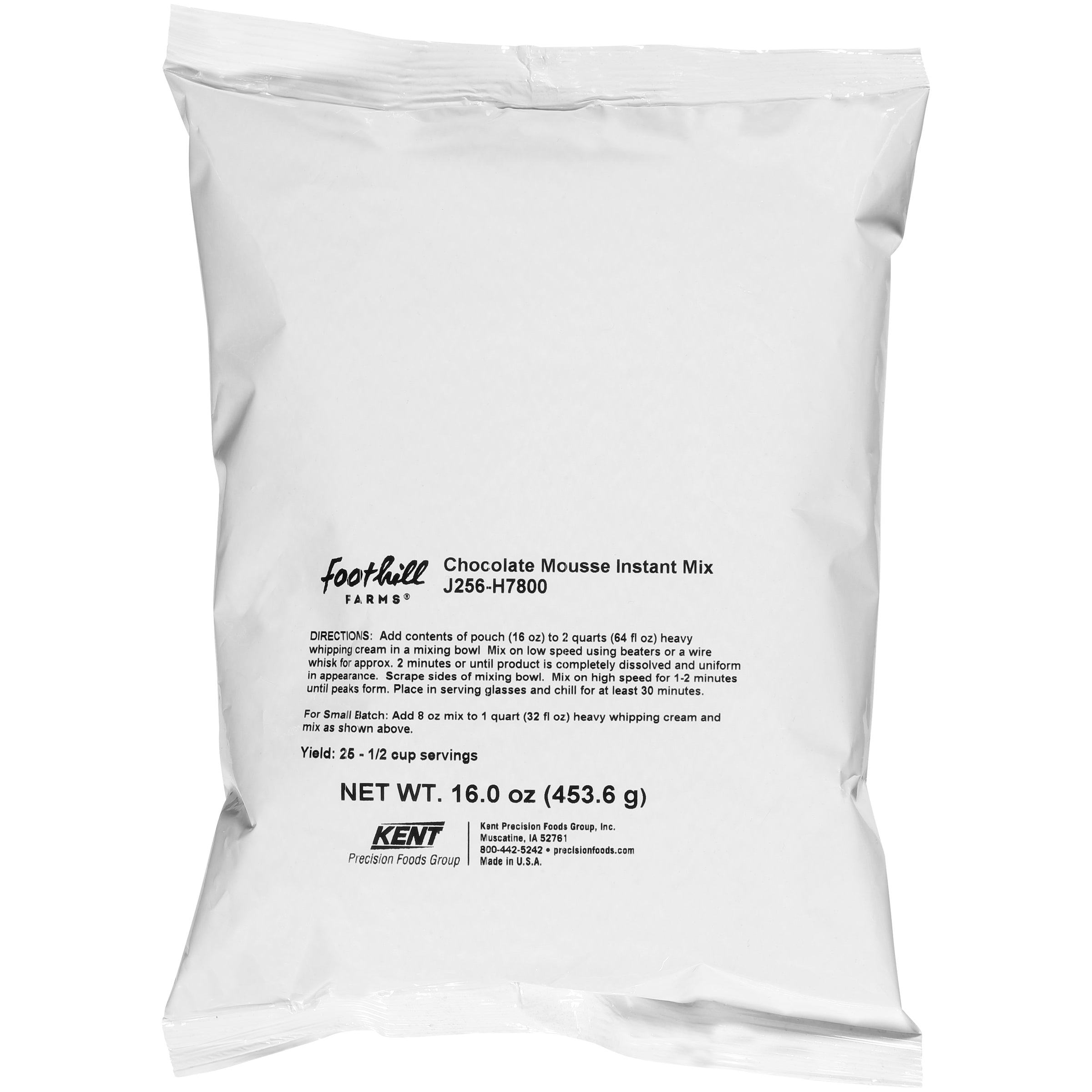 Foothill Farms Mousse Instant Mix Chocolate 12-16 Ounce 12-16 Ounce