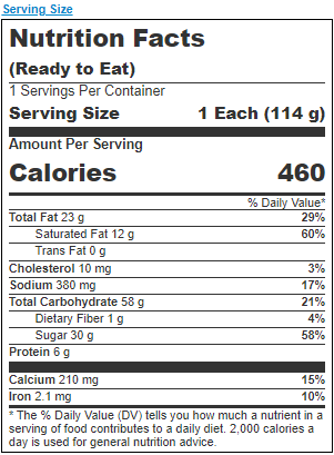Fieldstone Bakery Honey Bun 4 1 Each - 72 Per Case.