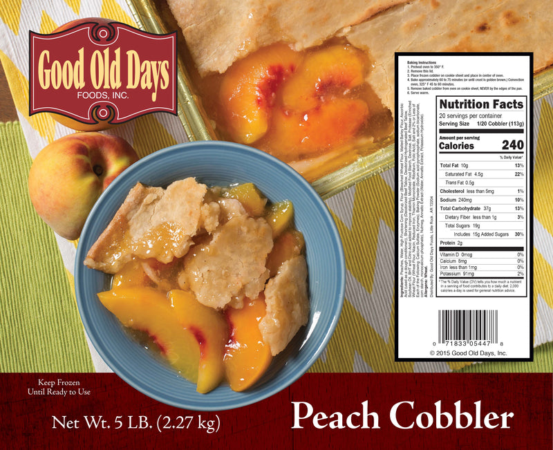 Peach Cobbler 5 Pound Each - 2 Per Case.