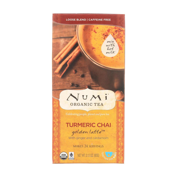 Numi Tea Golden Latte - Organic - Turmeric Chai - Case of 6 - 2.12 Ounce