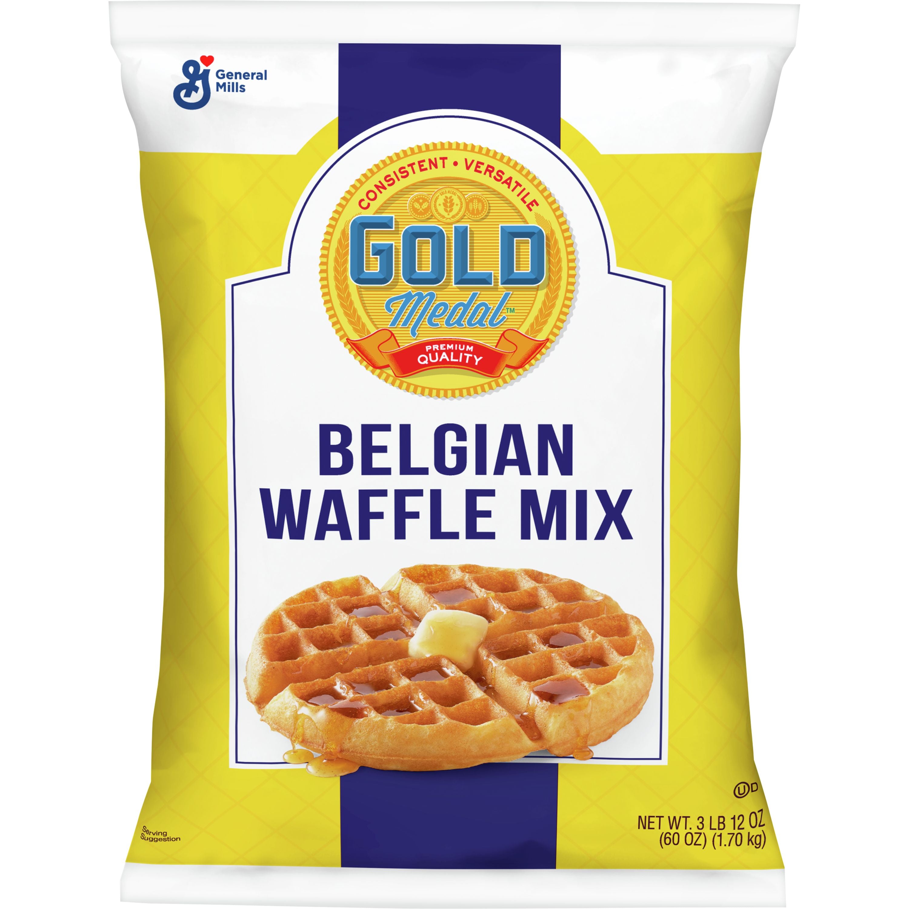 Gold Medal™ Waffle Mix Belgian Waffle 60 Ounce Size - 8 Per Case.