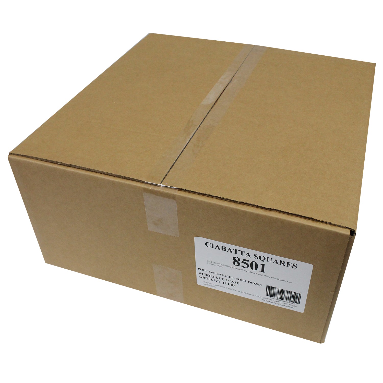 Ciabatta Squares 4 Ounce Size - 64 Per Case.