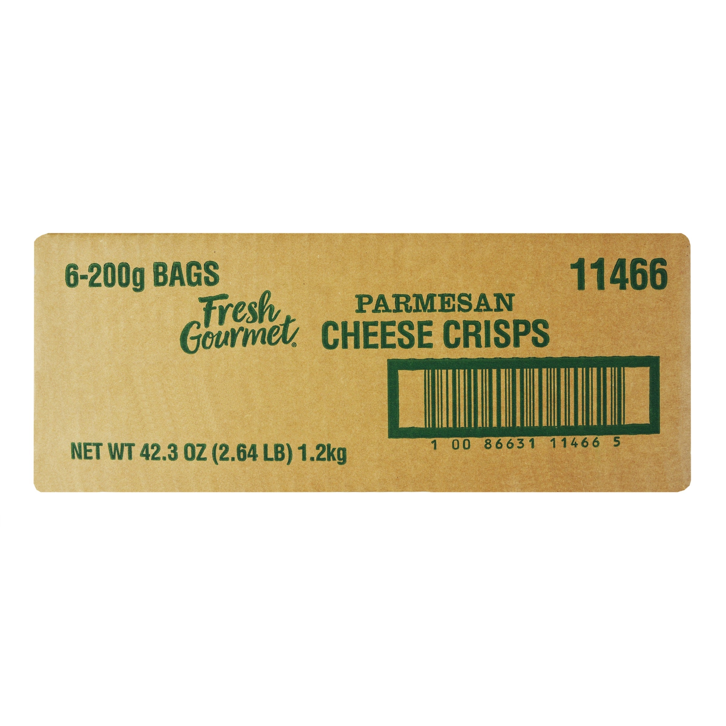 Fresh Gourmet Parmesan Cheese Crisps 200 Grams Each - 6 Per Case.