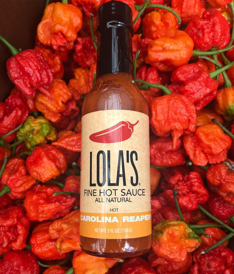 Lola's Fine Hot Sauce Carolina Reaper 5 Ounce Size - 12 Per Case.