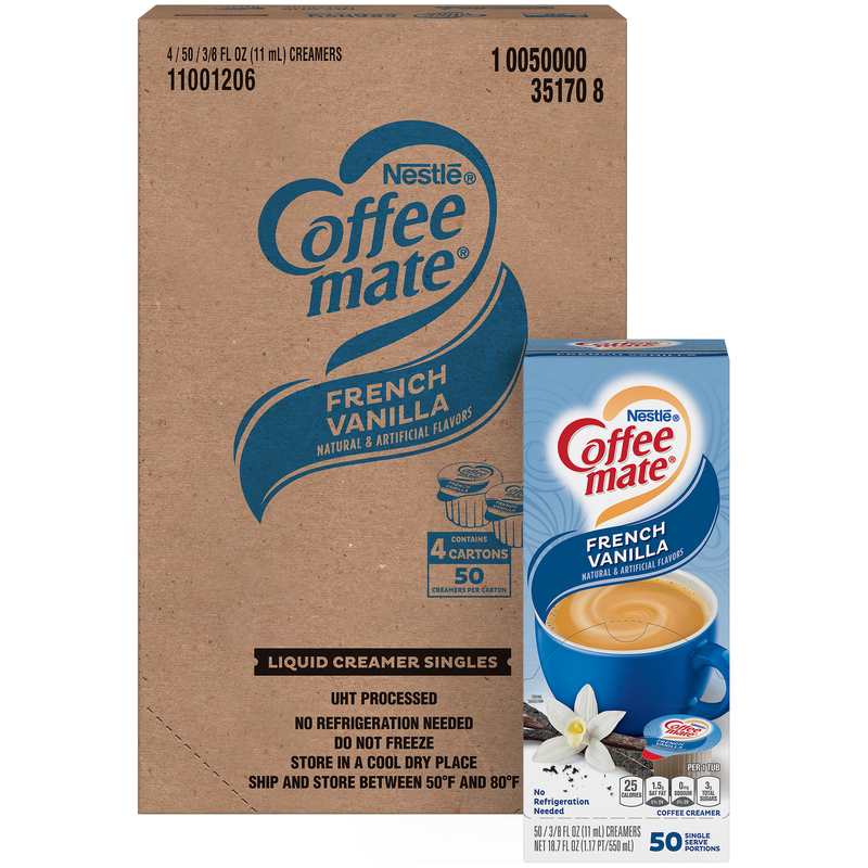 Coffee Mate French Vanilla Liquid 18.7 Fluid Ounce - 4 Per Case.
