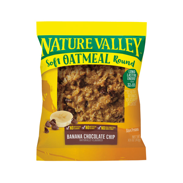 Nature Valley™ Oatmeal Round Banana Chocolate Chip 2.32 Ounce Size - 72 Per Case.