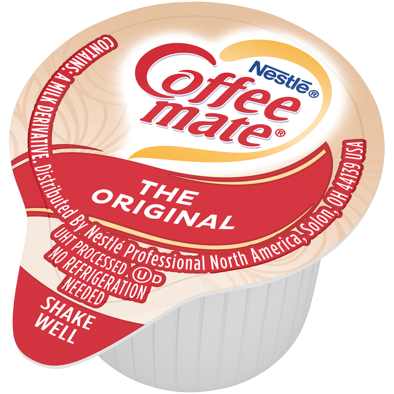 Coffee Mate Liquid Original Creamers 0.375 Fluid Ounce - 180 Per Case.