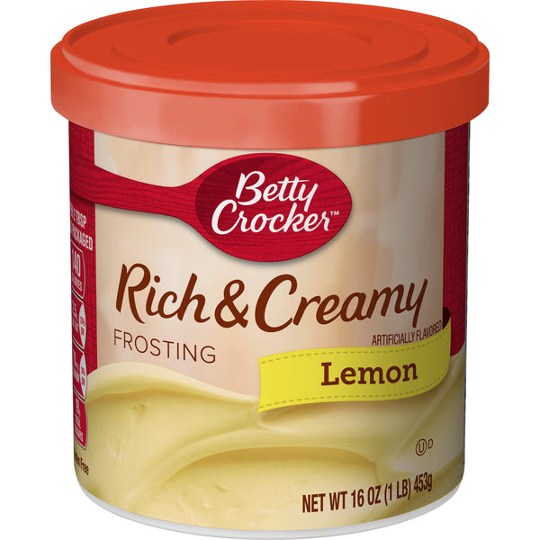 Betty Crocker™ Frosting Rich & Creamy Lemon 16 Ounce Size - 8 Per Case.