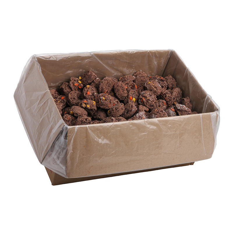 Frozen Cookie Dough Chocolate Flavored With Reese's Pieces Candy Bulk Bag 1.33 Ounce Size - 240 Per Case.