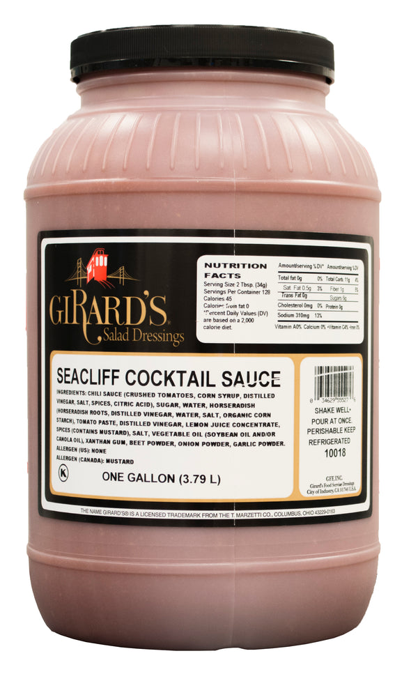 Girard's Seacliff Cocktail Sauce, 1 Gallon - 2 Per Case.