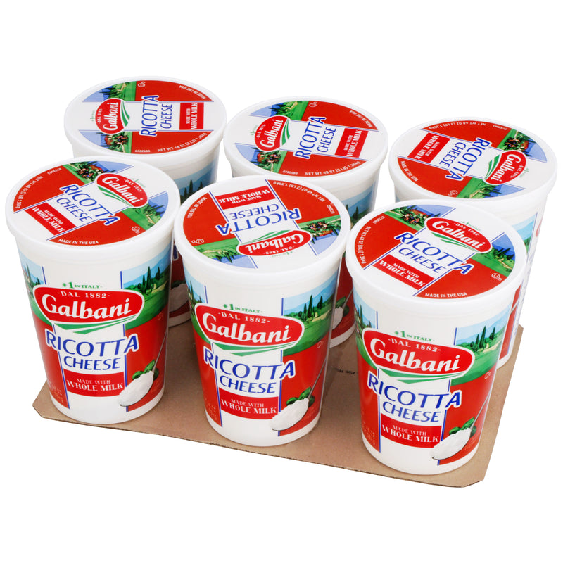 Galbani Ricotta Cheese Made With Whole Milk 48 Ounce Size - 6 Per Case.