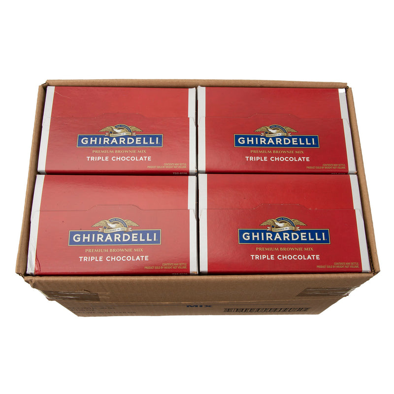 Ghirardelli Triple Chocolate Brownie Mix 120 Ounce Size - 4 Per Case.