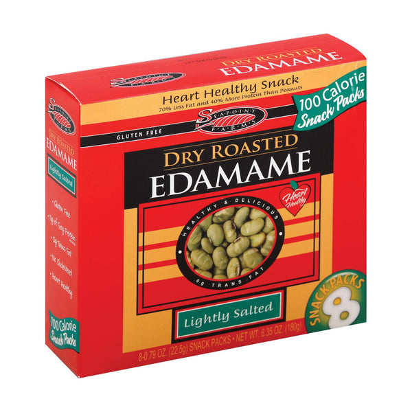 Seapoint Farms Dry Roasted Edamame - Lightly Salted - Case of 12 - 0.79 Ounce.
