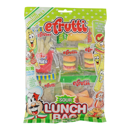Efrutti Sour Lunch Bag 2.7 Ounce Size - 12 Per Case.