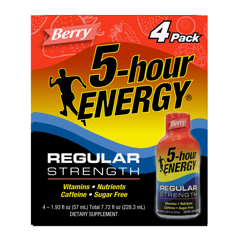 Hour Energy® Shot Regular Strength Berry 7.72 Fluid Ounce - 12 Per Case.