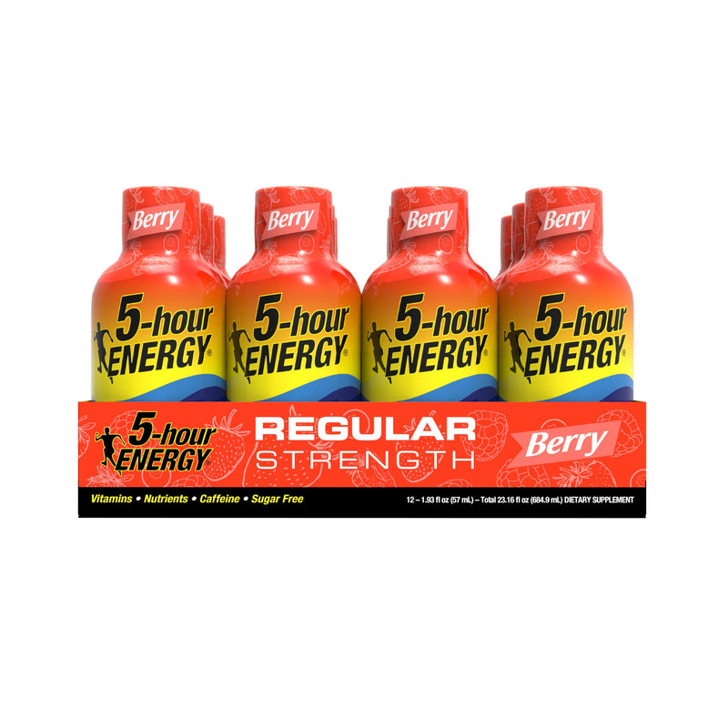 Hour Energy® Shot Regular Strength Berry 1.93 Fluid Ounce - 48 Per Case.