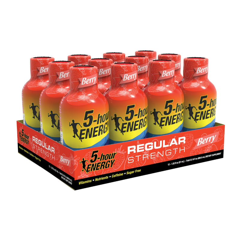 Hour Energy® Shot Regular Strength Berry 1.93 Fluid Ounce - 48 Per Case.
