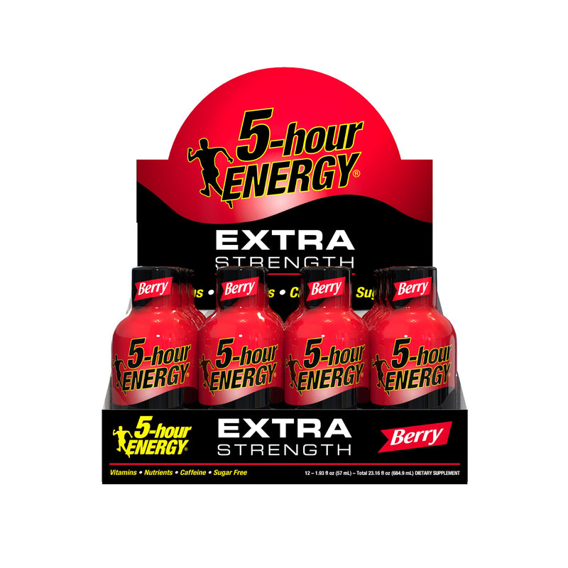 Hour Energy Shots Extra Strength Berry 1.93 Fluid Ounce - 48 Per Case.