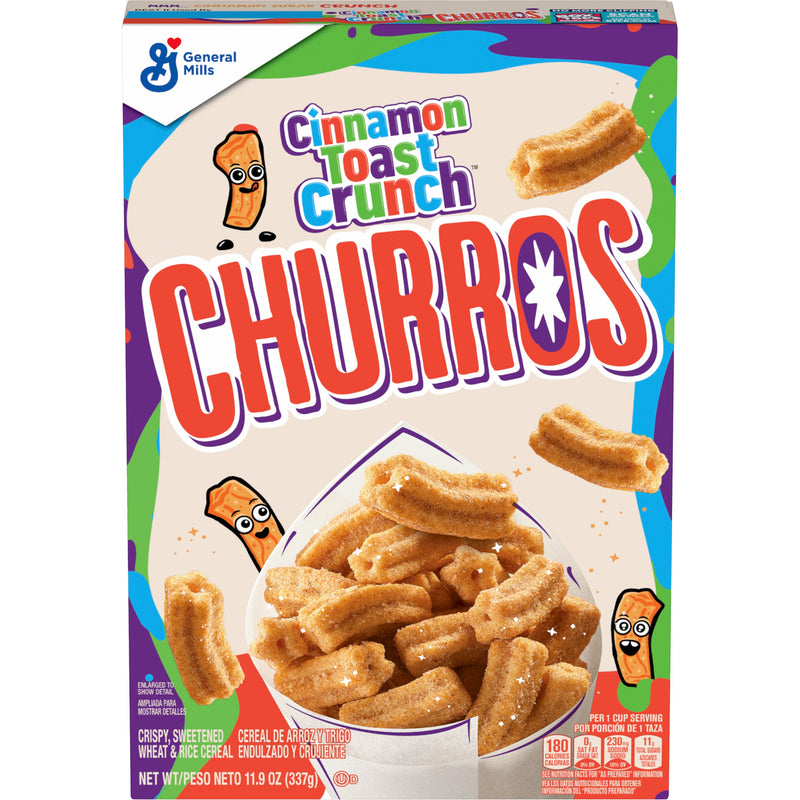 Cinnamon Toast Crunch™ Churros Cereal Box 11.9 Ounce Size - 12 Per Case.