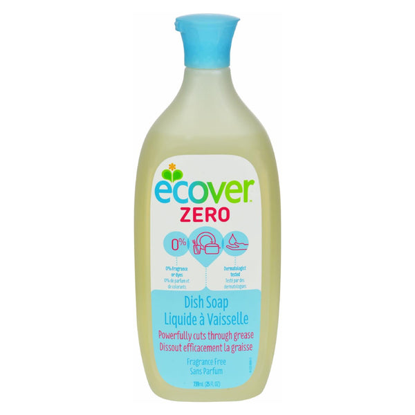 Ecover Dish Soap - Liquid - Zero - Fragrance Free - 25 fl Ounce - 1 Case