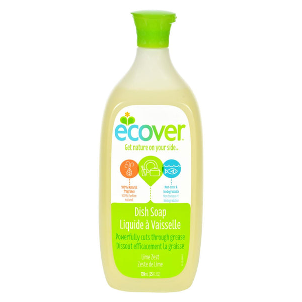 Ecover Liquid Dish Soap - Lime Zest - 25 Ounce - Case of 6