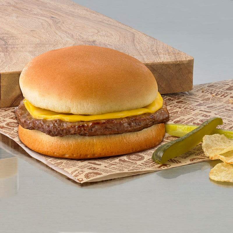 Deli Express Cheeseburger 4.5 Ounce Size - 12 Per Case.