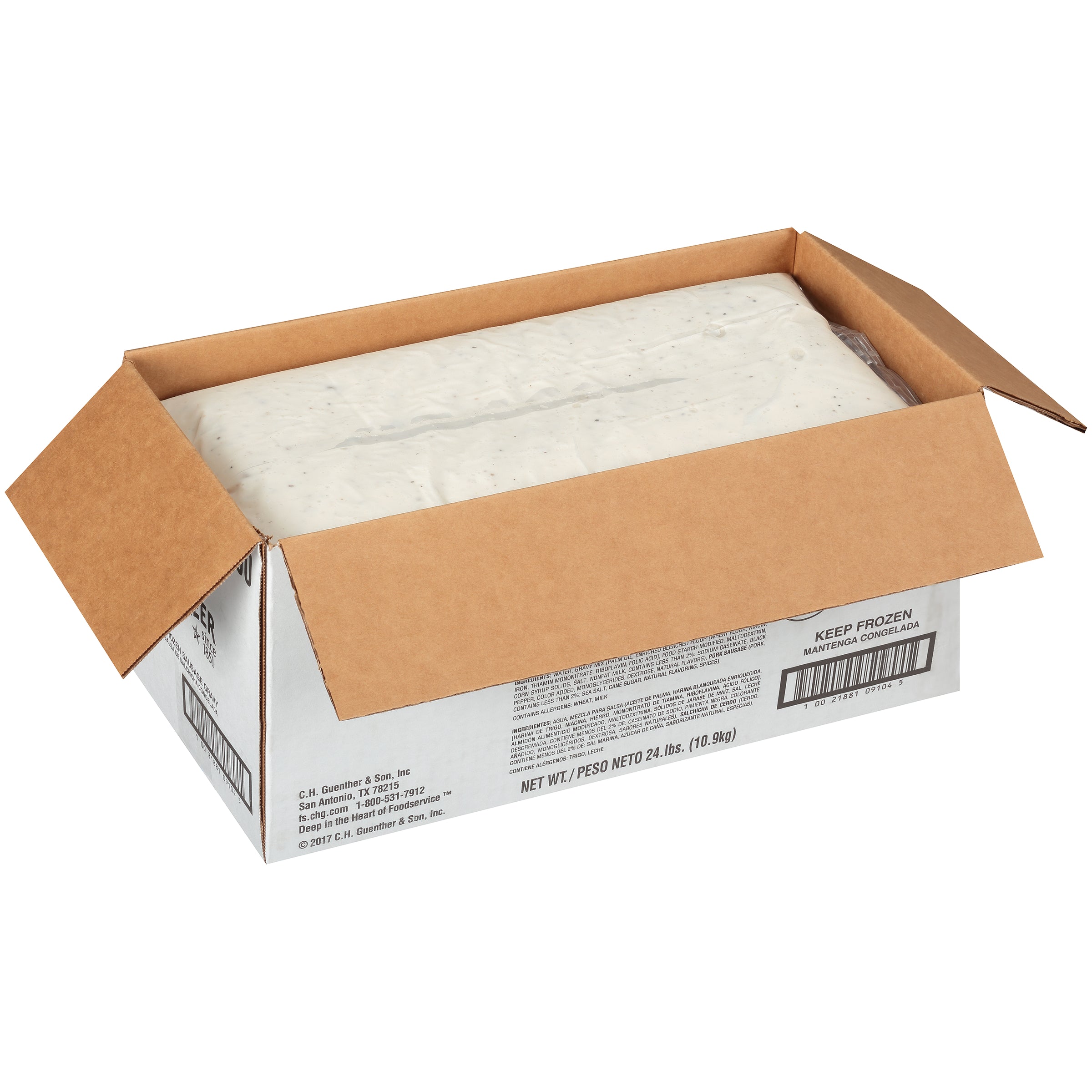 Pioneer Frozen Sausage Gravy 4 Pound Each - 6 Per Case.