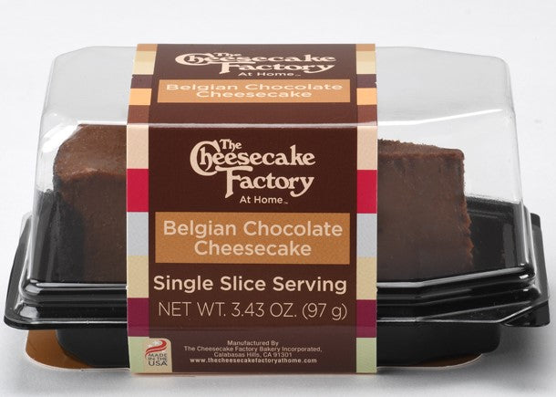 Belgian Chocolate Cheesecake Single Slice 3.43 Ounce Size - 12 Per Case.