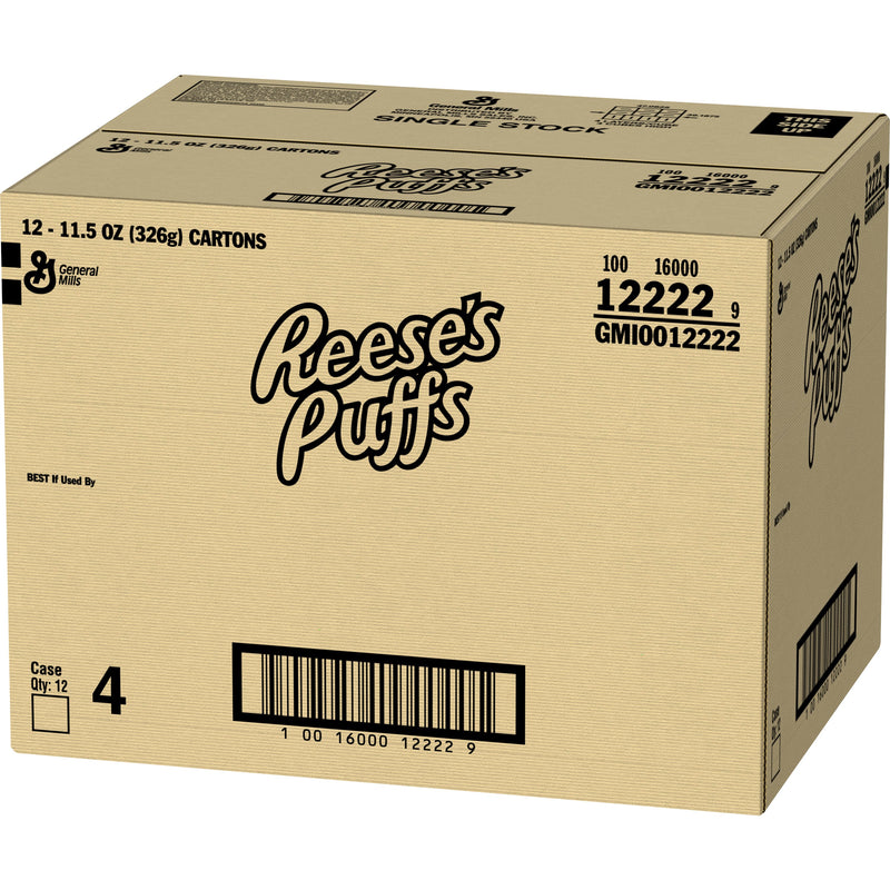 Reese's Peanut Butter Puffs® Cereal 11.5 Ounce Size - 12 Per Case.