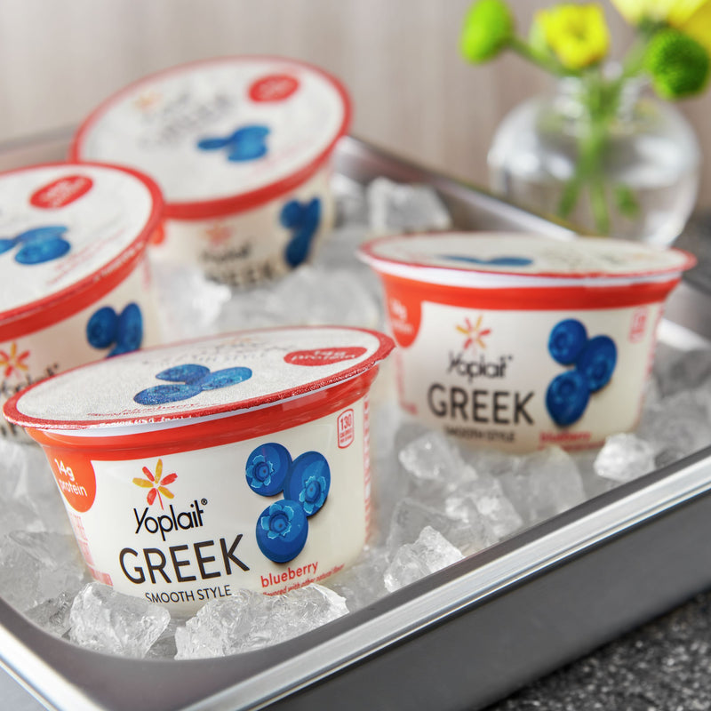 Yoplait® Greek Yogurt Single Serve Cup Blueberry 5.3 Ounce Size - 12 Per Case.