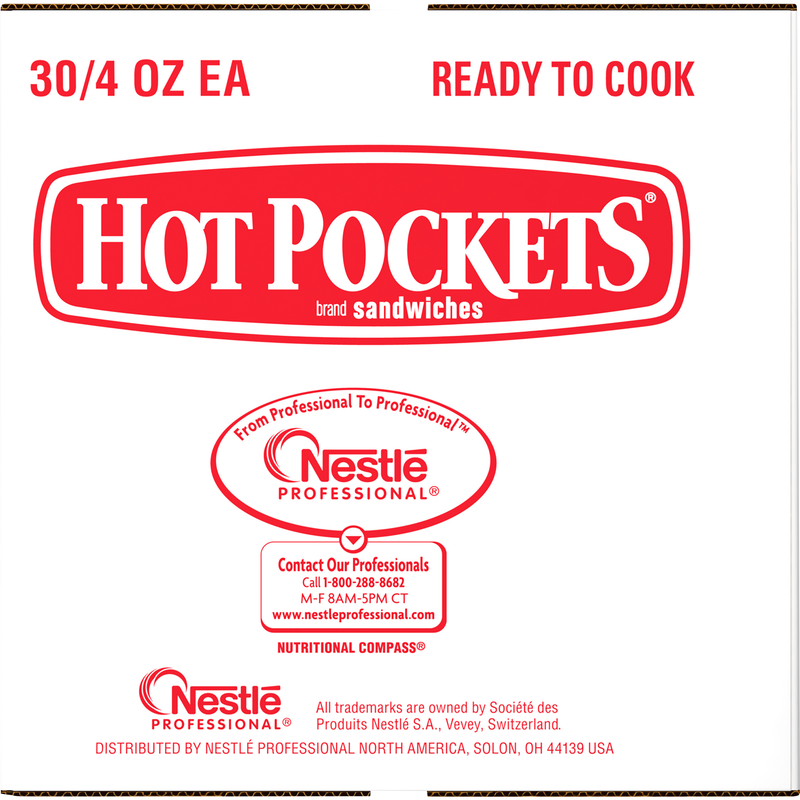 Hot Pockets Ham And Cheese 4 Ounce Size - 30 Per Case.