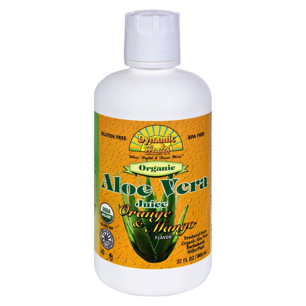 Dynamic Health Organic Aloe Vera Juice Orange Mango - 32 fl Ounce