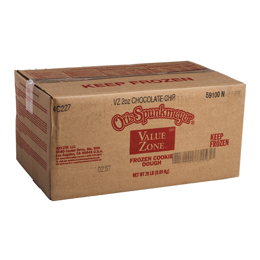 Chocolate Chip Frozen Cookie Dough 2 Ounce Size - 160 Per Case.