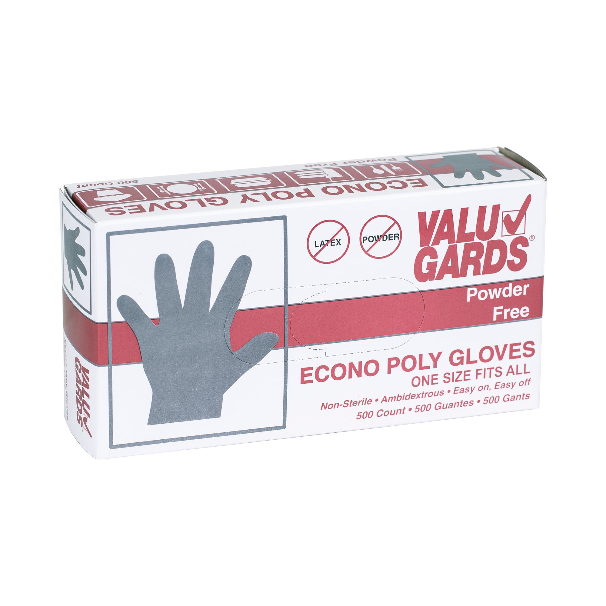Glove Clear Poly One Size Fits All 500 Each - 4 Per Case.