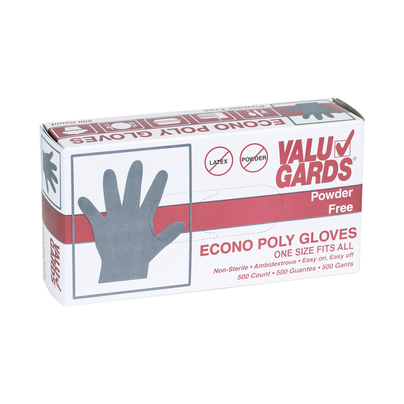 Glove Clear Poly One Size Fits All 500 Each - 4 Per Case.