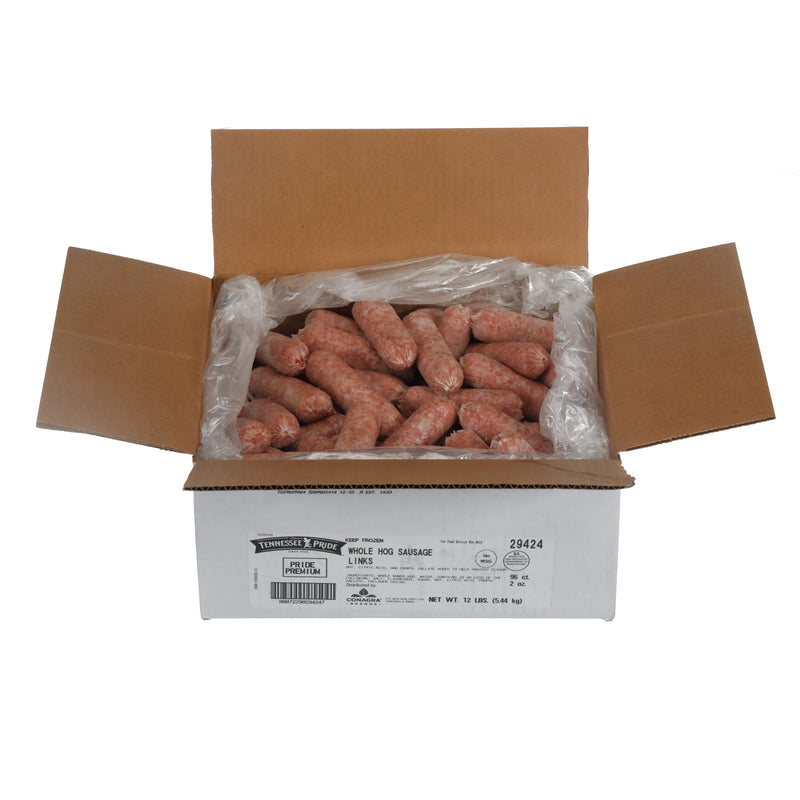 Odoms Tennessee Pride Whole Hog Fresh Sausagelinks 2 Ounce Size - 96 Per Case.